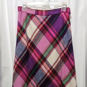 Vintage Susan Thomas Plaid Wool Maxi Skirt